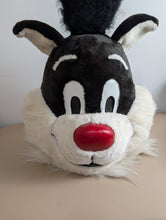 Load image into Gallery viewer, Cat Mascot Head in Black and White
