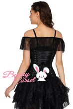 Load image into Gallery viewer, Black Mesh Sequin Underbust Corset