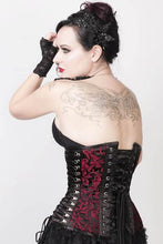 Load image into Gallery viewer, Gothic Underbust  Red and Black Corset