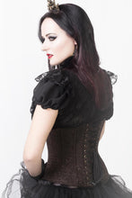 Load image into Gallery viewer, Brown Brocade Underbust Corset in Sizes 28,32"