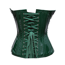 Load image into Gallery viewer, Corset Overbust Fizzer PVC Vinyl Green