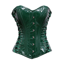 Load image into Gallery viewer, Corset Overbust Fizzer PVC Vinyl Green