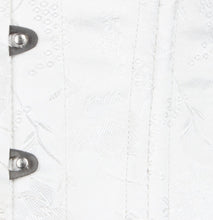 Load image into Gallery viewer, White Brocade Underbust Corset Size 28 only