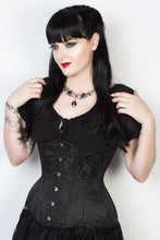 Load image into Gallery viewer, Black Brocade Underbust Corset in Sizes 22, 28, 30