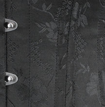 Load image into Gallery viewer, Black Brocade Underbust Corset in Sizes 22, 28, 30