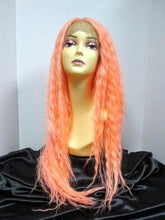 Load image into Gallery viewer, Raven Long and Wavy Lace Front Wig in Peach or Sea Green