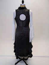 Load image into Gallery viewer, Pirate or Medieval silk long Underbust Ruffle Collar brocade vest
