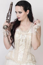 Load image into Gallery viewer, Cream Brocade and Lace Corset in Medium, Large, and 3X
