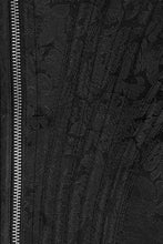 Load image into Gallery viewer, Black Brocade Underbust Training Corset with front Zipper