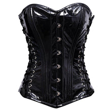 Load image into Gallery viewer, Corset Overbust Aaron PVC Vinyl Black