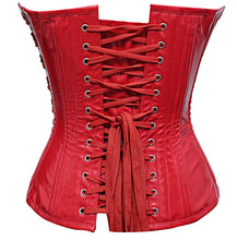 Load image into Gallery viewer, Corset Overbust Lahm PVC Vinyl Red
