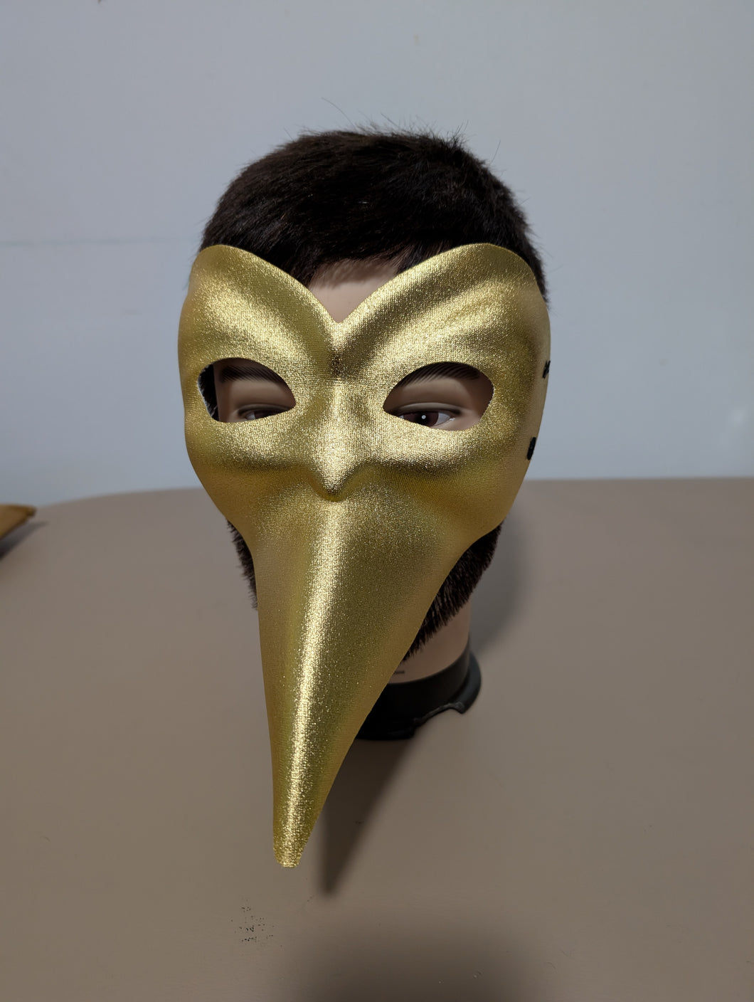 Venetian Plague Doctor Mask in Metallic Gold