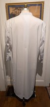 Load image into Gallery viewer, Clergy Robe White/White piping Men&#39;s Robe Sizes 48,50,54
