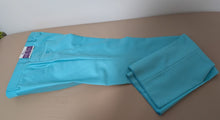 Load image into Gallery viewer, Vintage Style 60's Suit In Turquiose with Black Trim by Vinci Size 38S/32W
