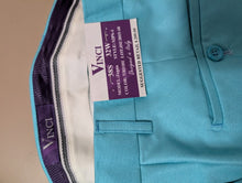 Load image into Gallery viewer, Vintage Style 60's Suit In Turquiose with Black Trim by Vinci Size 38S/32W
