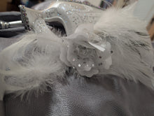 Load image into Gallery viewer, Venetian Style Masquerade Swan Motif with Feathers and Attached Stick in 3 Colors
