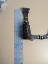 Load image into Gallery viewer, Leather Sword Frog in Brown
