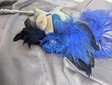 Load image into Gallery viewer, Venetian Style Masquerade Swan Motif with Feathers and Attached Stick in 3 Colors
