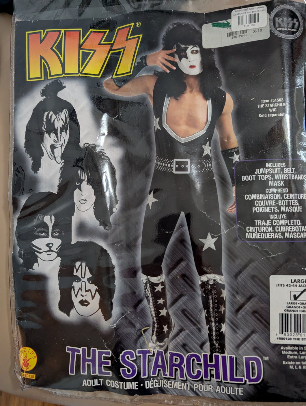 KIss, StarChild Adult BodySuit By Rubies Size Large