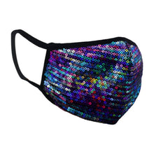 Load image into Gallery viewer, Multi Colored Sequin Face Mask
