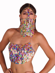 Sequin Chain Mail Veil in 5 Colors