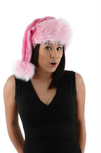 Pink Striped Santa Hat