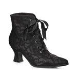 2.5" Heel  Black Lace Boot