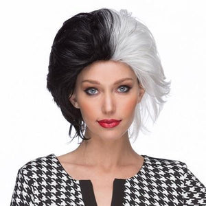 Wicked Woman Black & White Wig