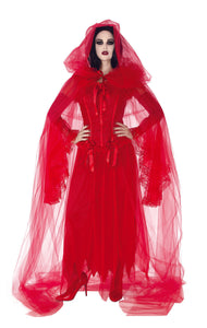 Red Tulle Cape