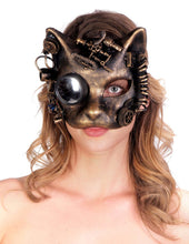 Load image into Gallery viewer, Steampunk Cat Mask
