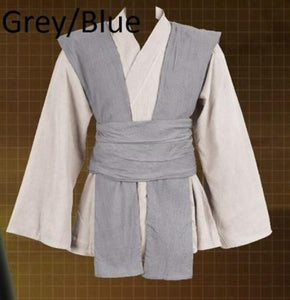 Jedi Tunic w-Cloth Belt Grey-Blue
