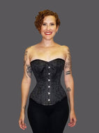 Corset Black Brocade Overbust