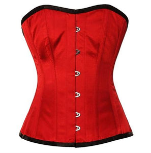 Overbust Satin Red w/ Black