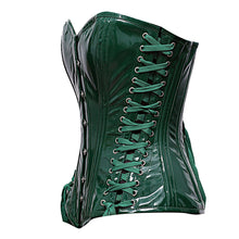 Load image into Gallery viewer, Corset Overbust Fizzer PVC Vinyl Green
