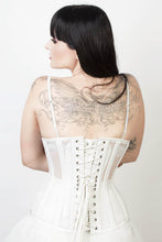 Load image into Gallery viewer, White Mesh with Cotton Underbust Waist Traing Corset
