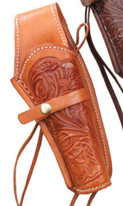 Holster Leather Hand Tooled Natural