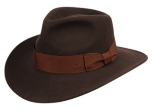 Fedora Wool Felt Indiana Jones Brown