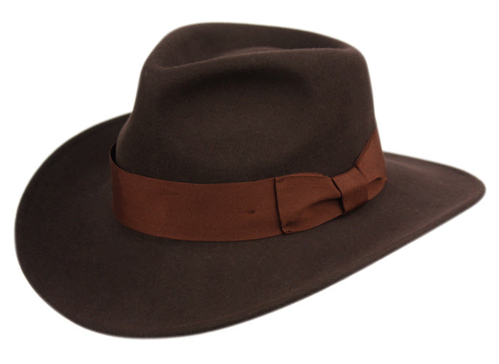 Fedora Wool Felt Indiana Jones Brown