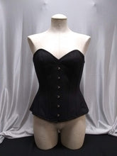 Load image into Gallery viewer, Corset Black Cotton Overbust

