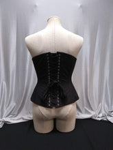 Load image into Gallery viewer, Corset Black Cotton Overbust
