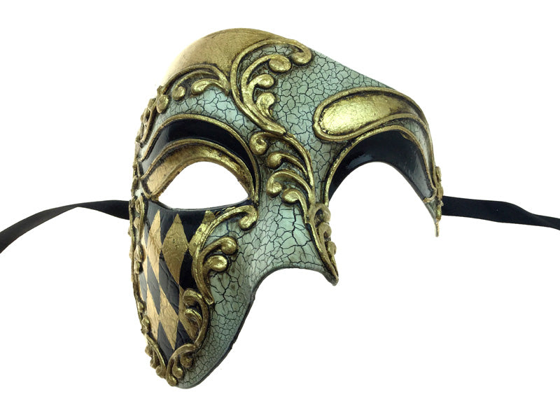 Mask Venetian Harlequin Half