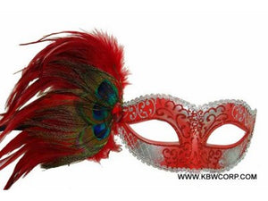 Venetian Mask w/ Feathers