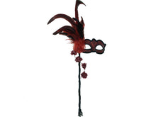 Load image into Gallery viewer, Venetian Rose Mask w-Stick
