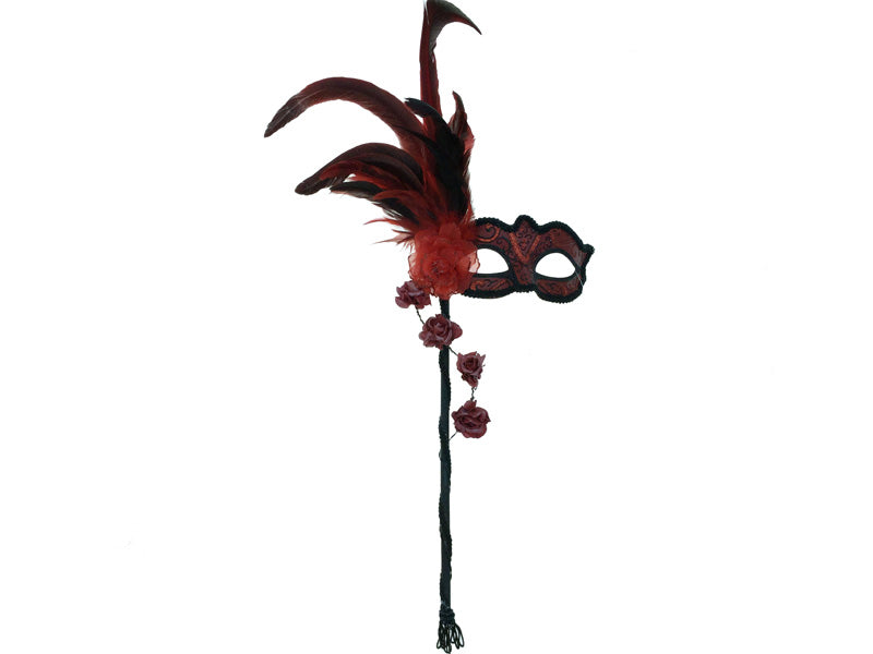 Venetian Rose Mask w-Stick