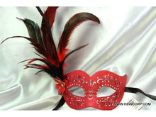 Load image into Gallery viewer, Mask Leather w/ Side Feathers

