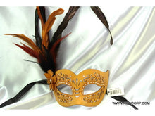 Load image into Gallery viewer, Mask Leather w/ Side Feathers
