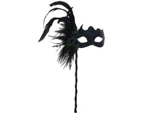 Load image into Gallery viewer, Mask Venetian w/ Stick Peacock
