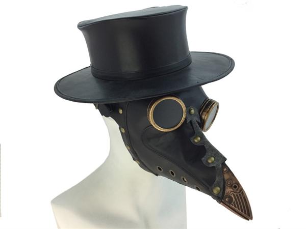Plague Doctor Deluxe Mask In Black or Brown