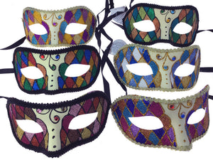 Mask Venetian Harlequin Assorted