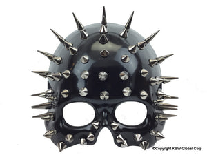Mask Half Face Black w/ Spikes